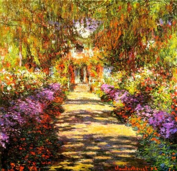 クロード・モネ Painting - ジヴェルニーのモネの庭の小道 クロード・モネ